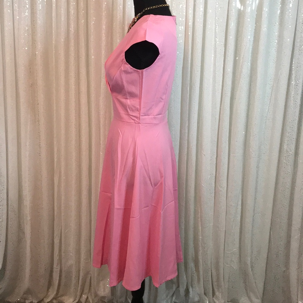 Sweetheart Neck Surplice A Line Dress - Picture 4 of 8